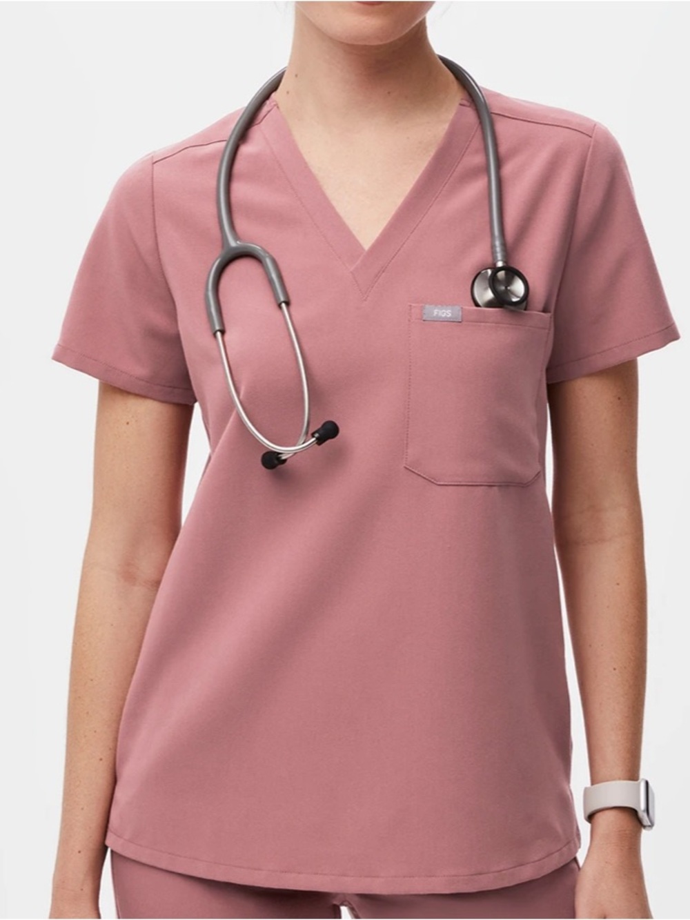 Catarina Scrub Top -Figs (M) (Mauve)